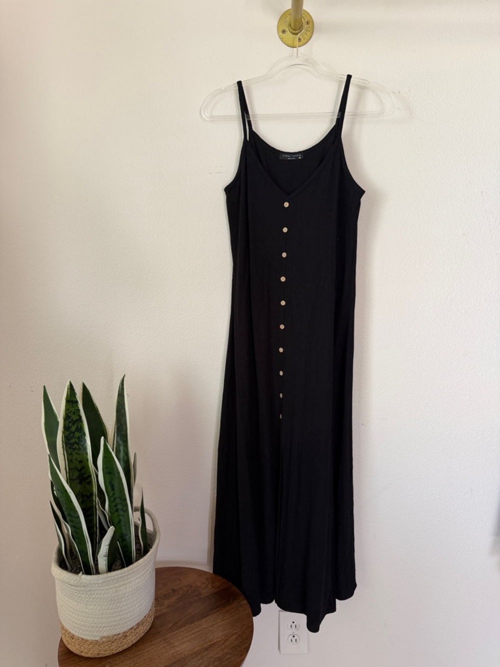 Final Touch Black Spaghetti Strap Dress